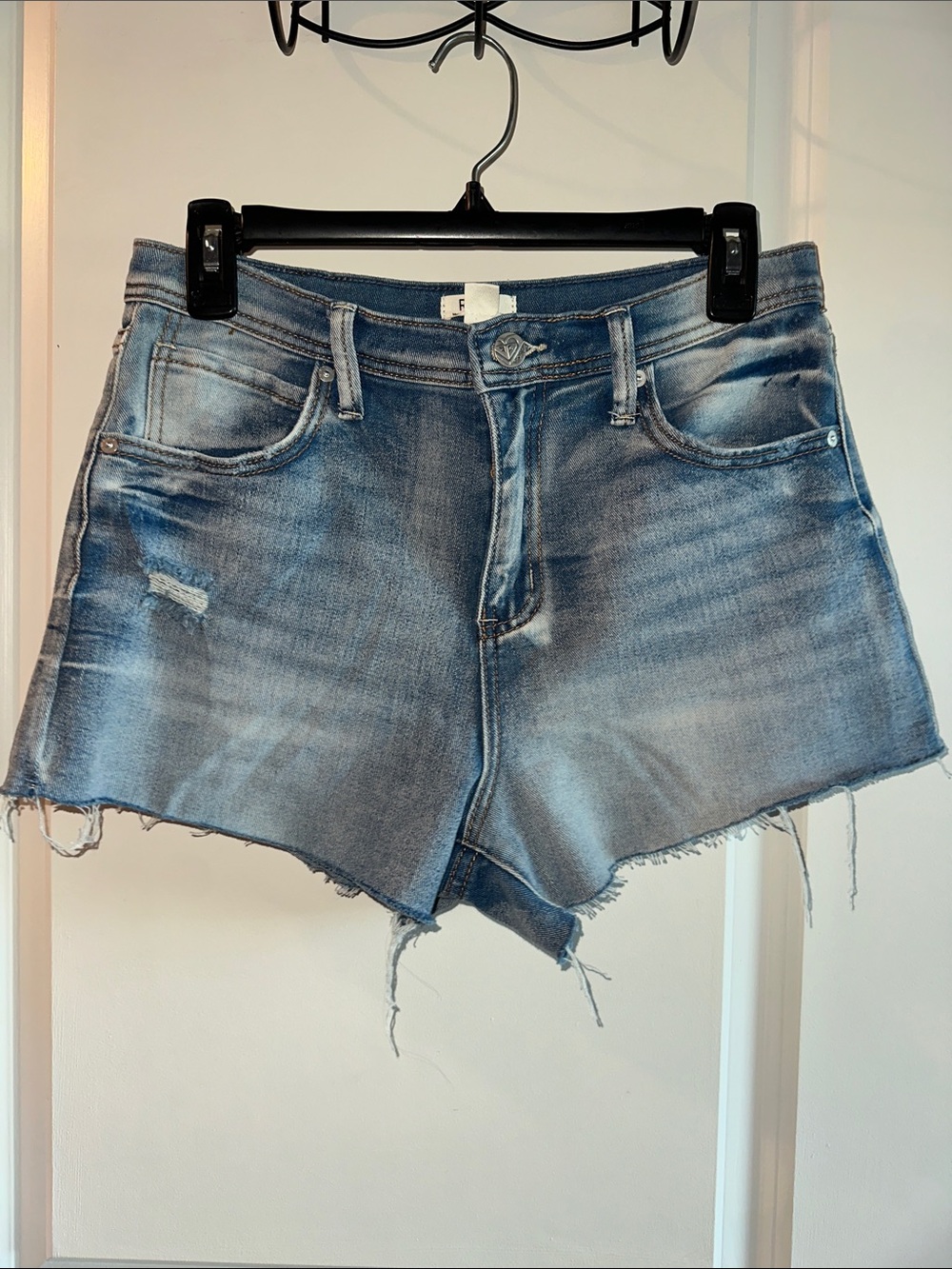 Roxy Light Blue Distressed Denim Cutoff Shorts
